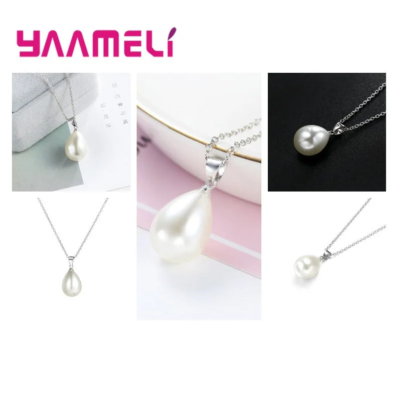 Sterling Silver Pearl Jewelry Set