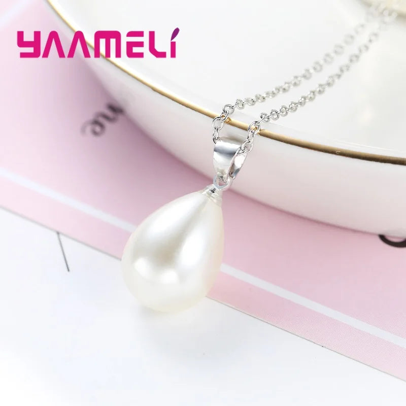 Sterling Silver Pearl Jewelry Set