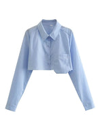 Pocket Design Smock Blouse