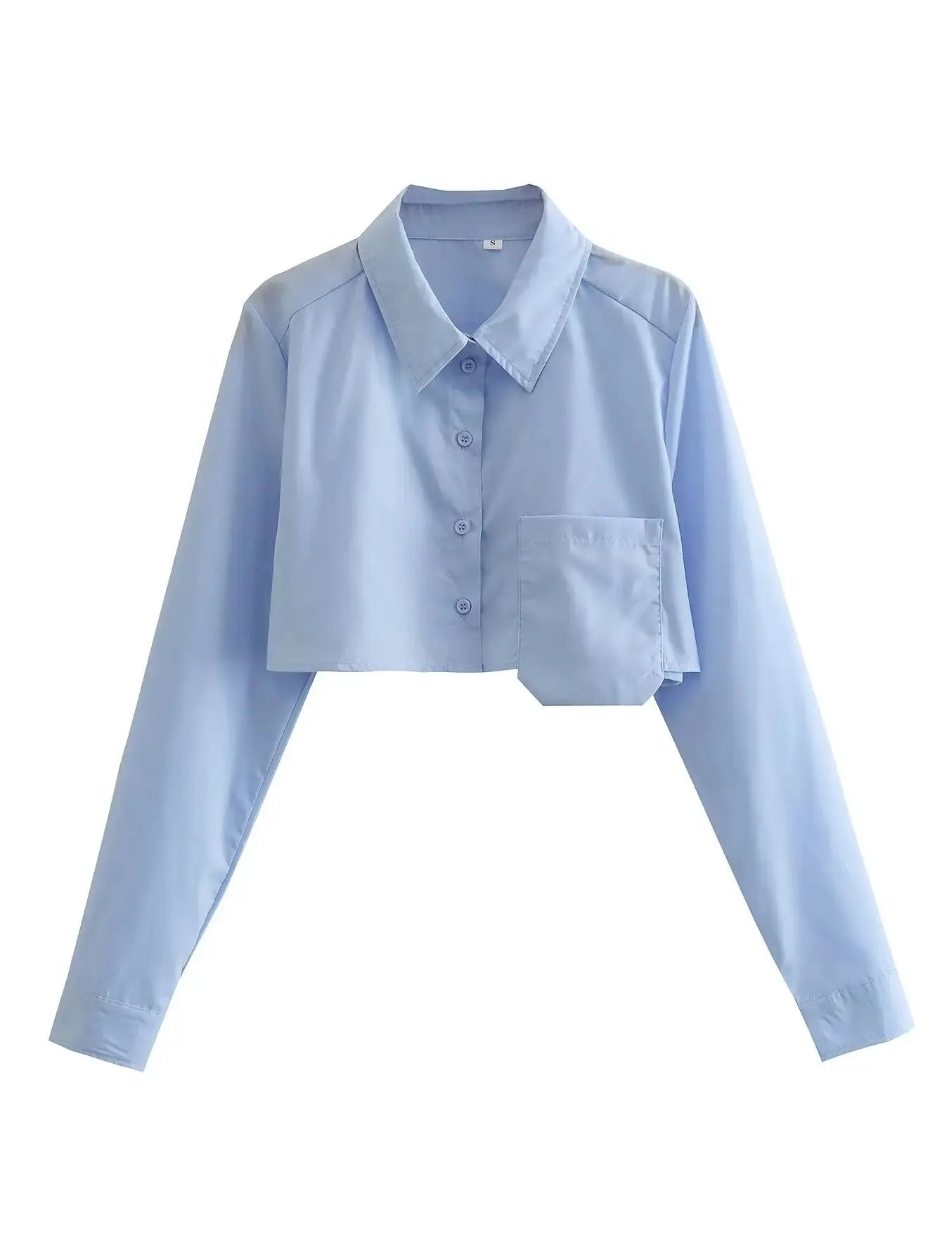 Pocket Design Smock Blouse
