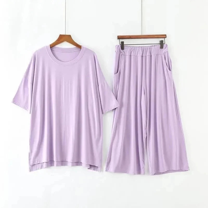 Plus Size Modal Summer Pajama Set