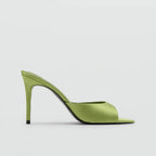 Pointed Toe Satin Stiletto Slippers