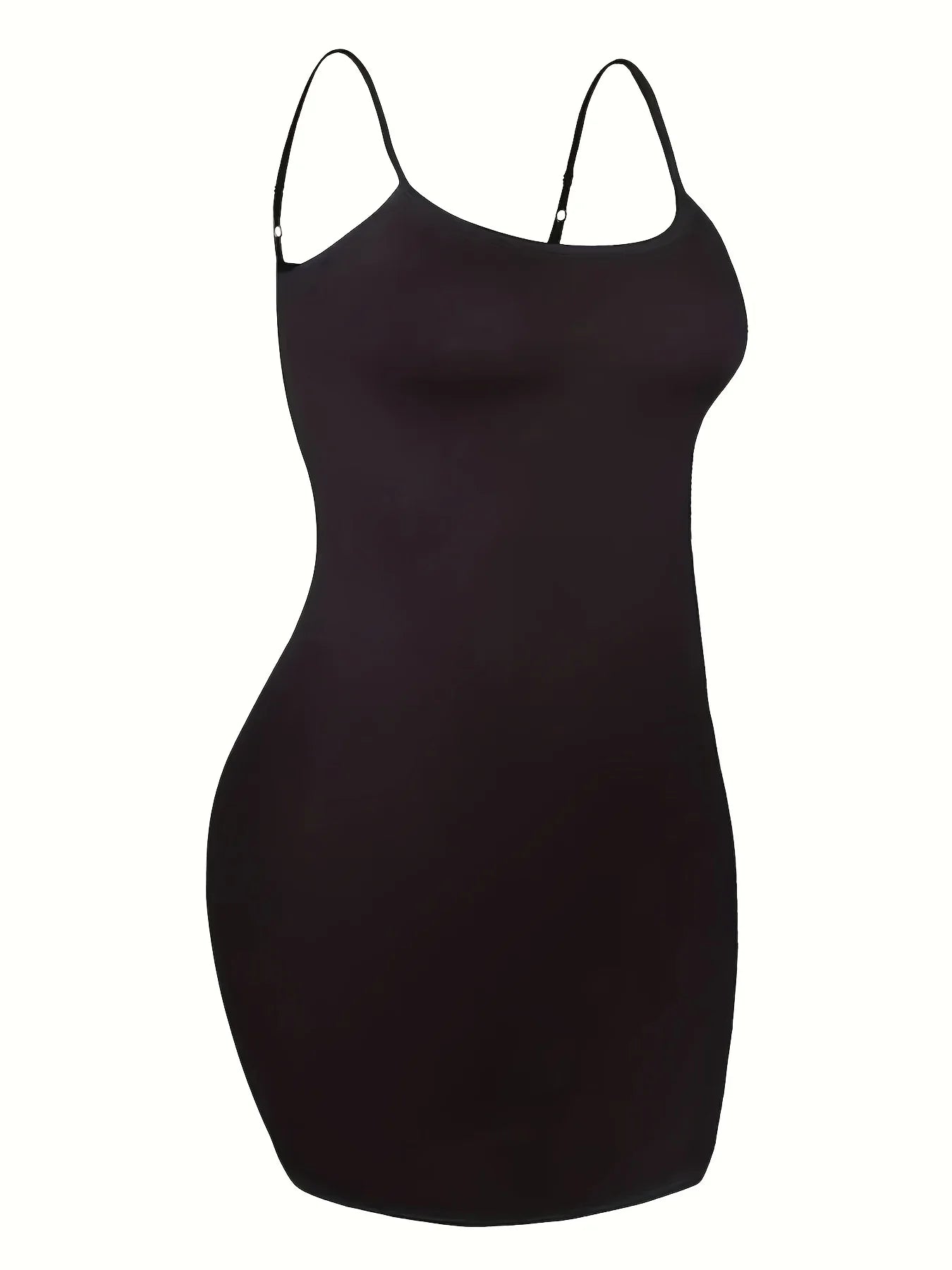 Plus Size Solid Fit Bodycon Dress
