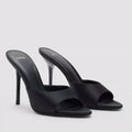 Pointed Toe Satin Stiletto Slippers