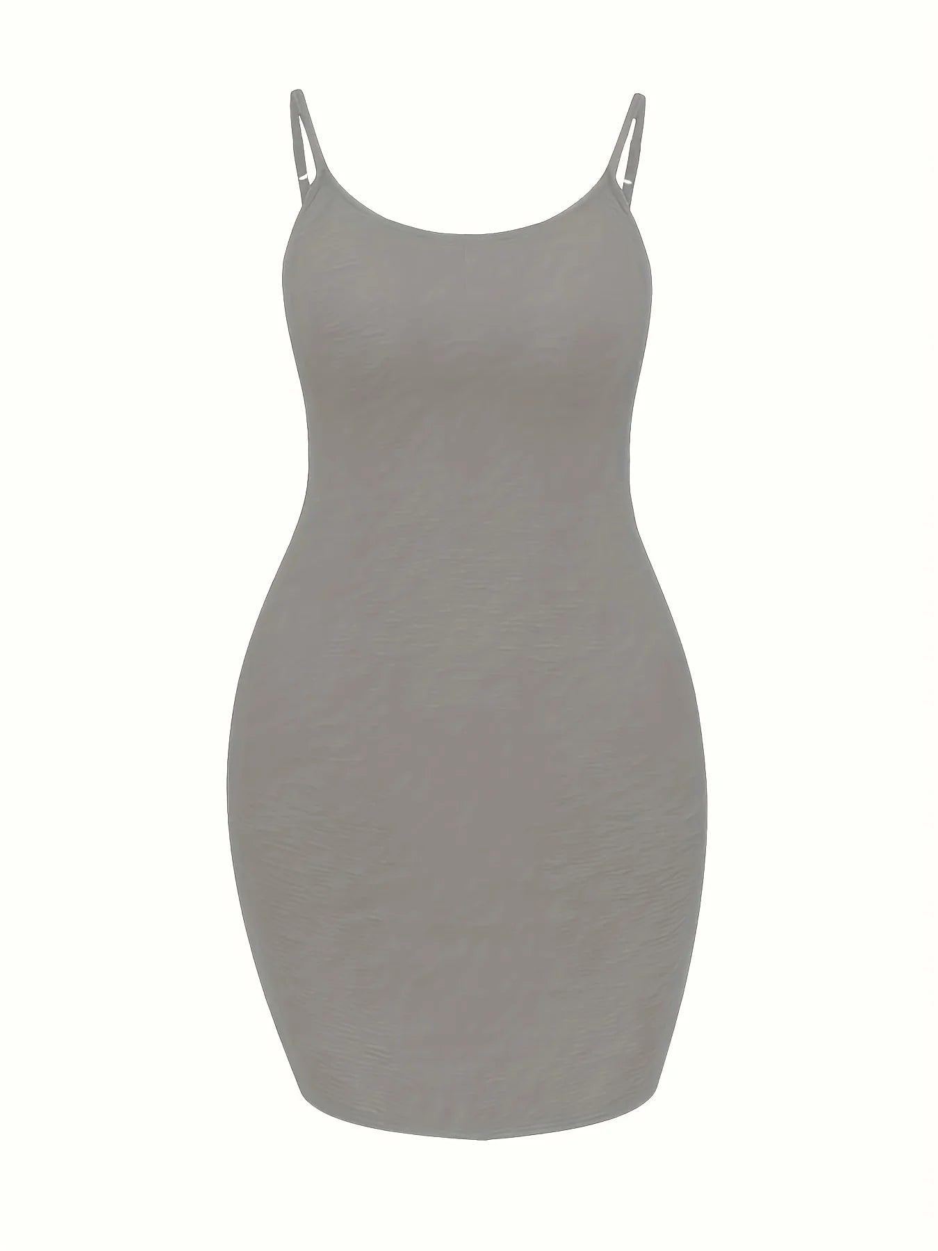 Plus Size Solid Fit Bodycon Dress
