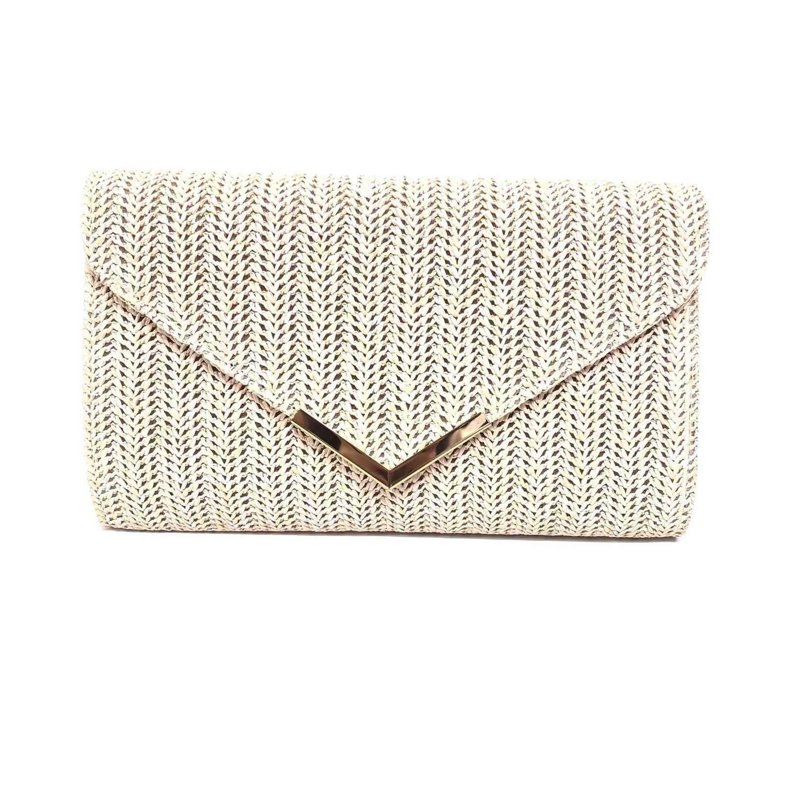 Straw Rattan Beach Clutch Bag