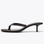 Silk Square Heel Flip Flop Sandals