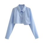 Pocket Design Smock Blouse