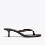 Silk Square Heel Flip Flop Sandals