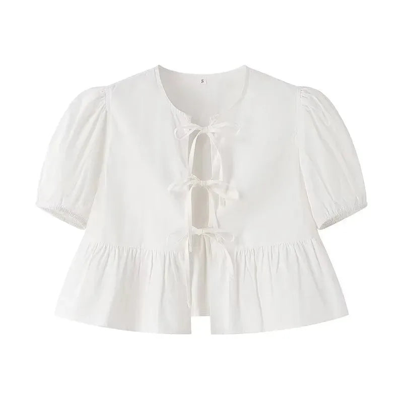 Ruched Puff Sleeve Top