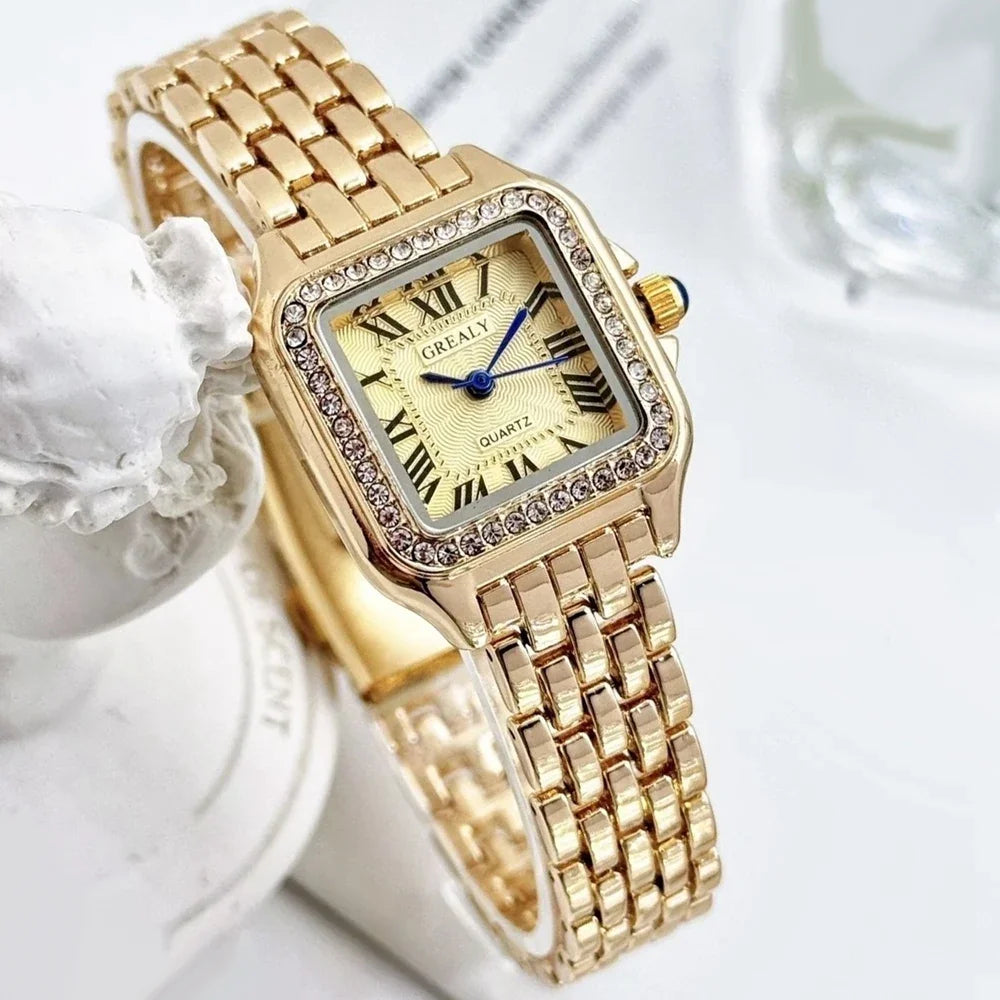Elegant Square Quartz Women’s Watch