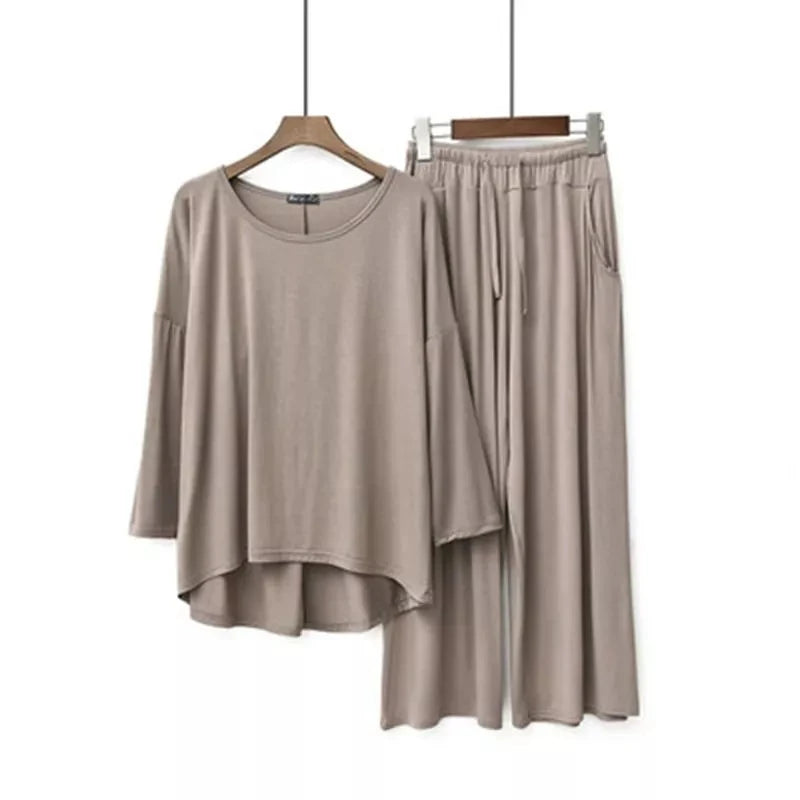 Plus Size Modal Summer Pajama Set