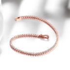 Sterling Silver Zircon Charm Bracelet