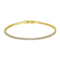 Sterling Silver Zircon Charm Bracelet