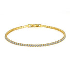 Sterling Silver Zircon Charm Bracelet