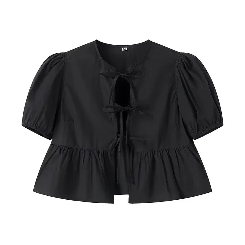 Ruched Puff Sleeve Top