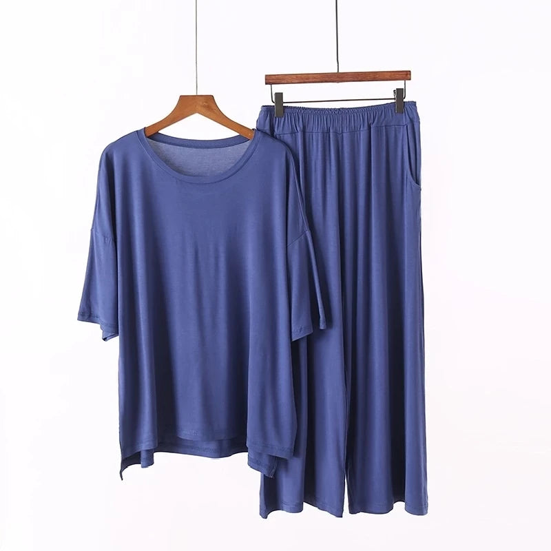 Plus Size Modal Summer Pajama Set