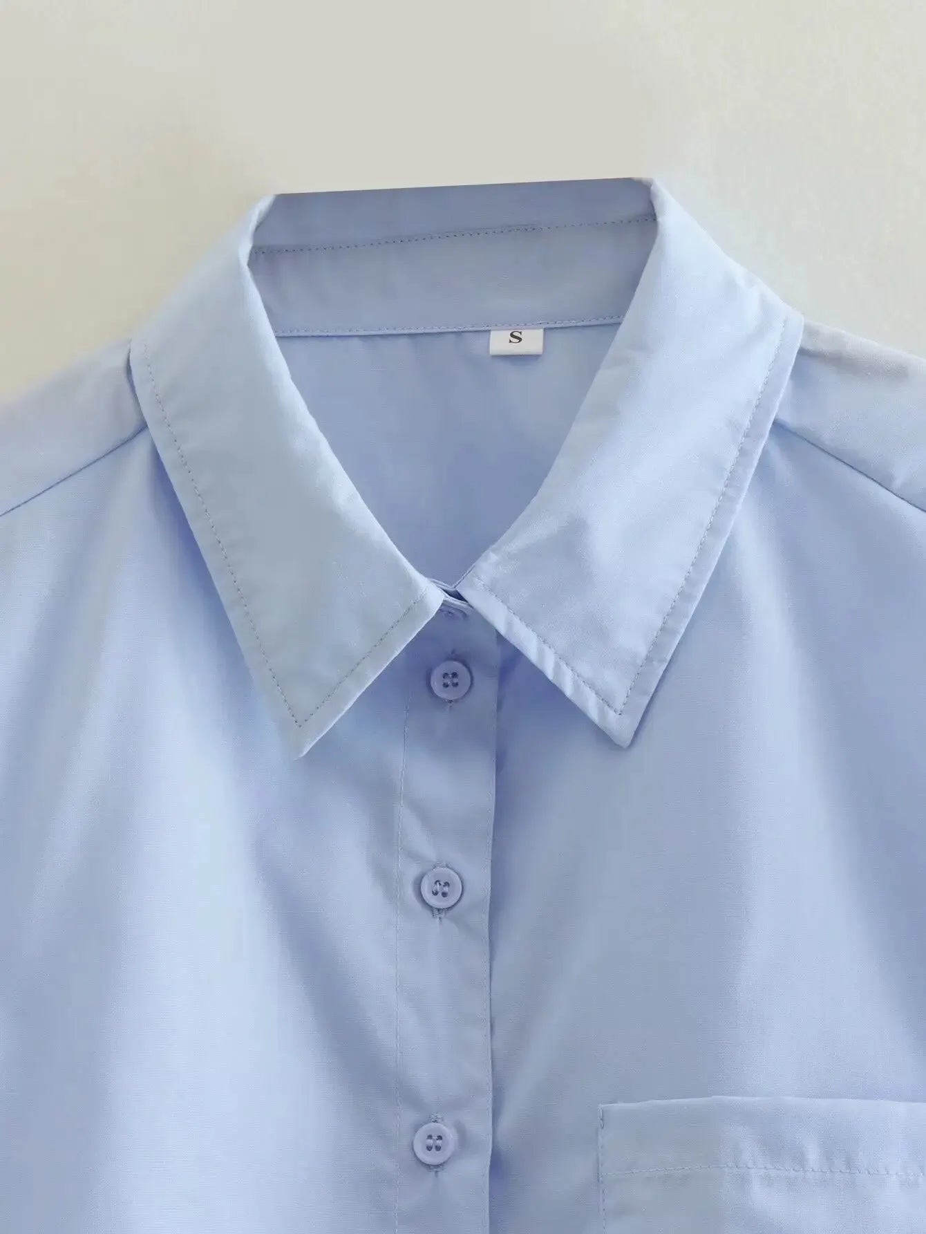Pocket Design Smock Blouse