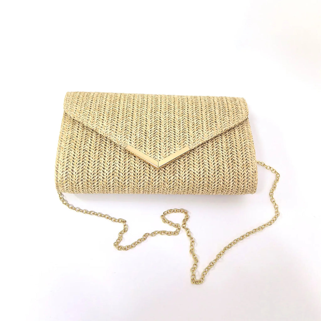 Straw Rattan Beach Clutch Bag