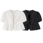 Ruched Puff Sleeve Top