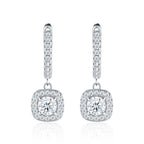 Moissanite Silver Drop Earrings