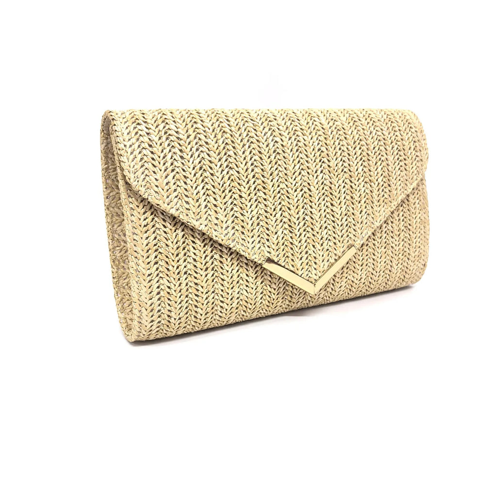 Straw Rattan Beach Clutch Bag
