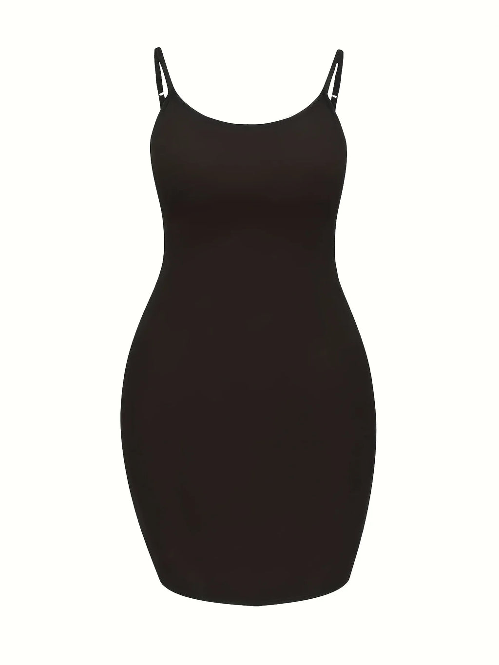 Plus Size Solid Fit Bodycon Dress