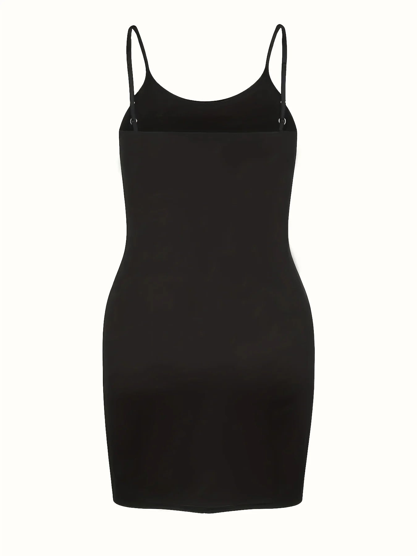 Plus Size Solid Fit Bodycon Dress