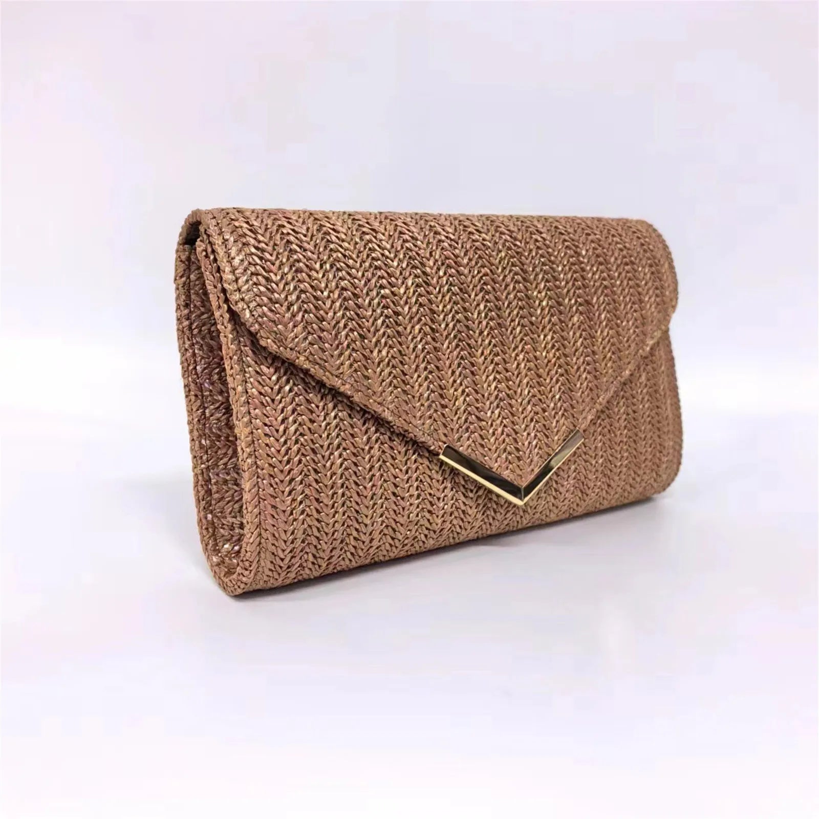 Straw Rattan Beach Clutch Bag
