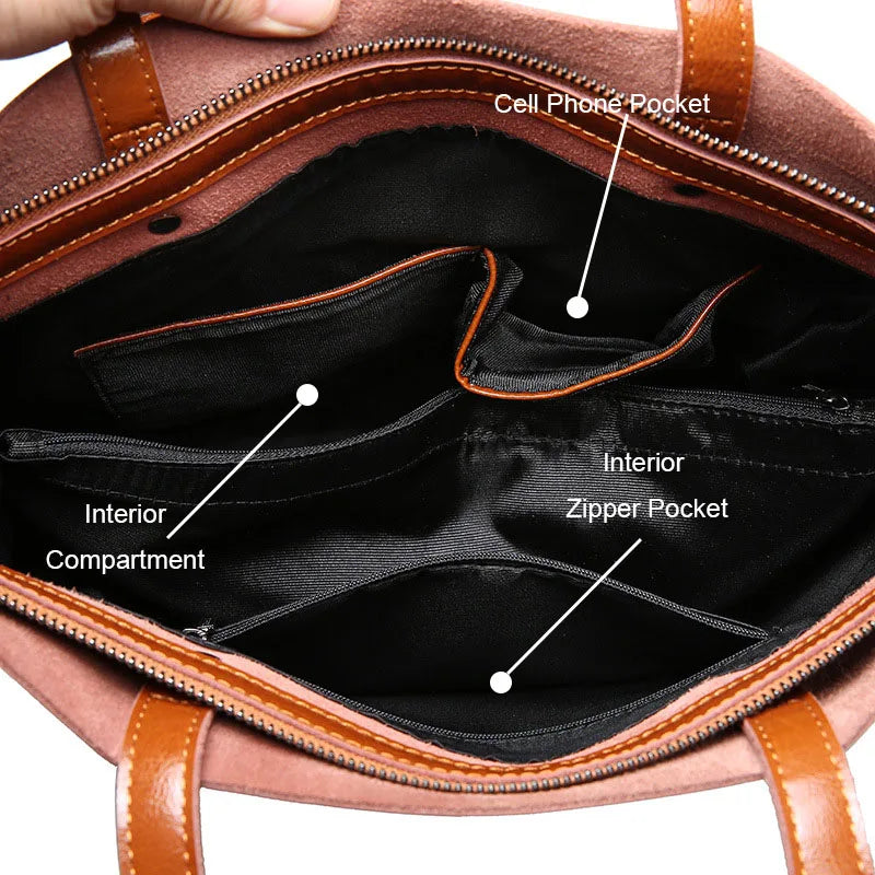 Genuine Leather Vintage Tote Bag